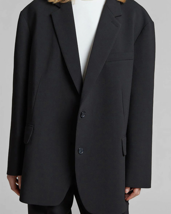 Qara Klassik Oversize Pencək