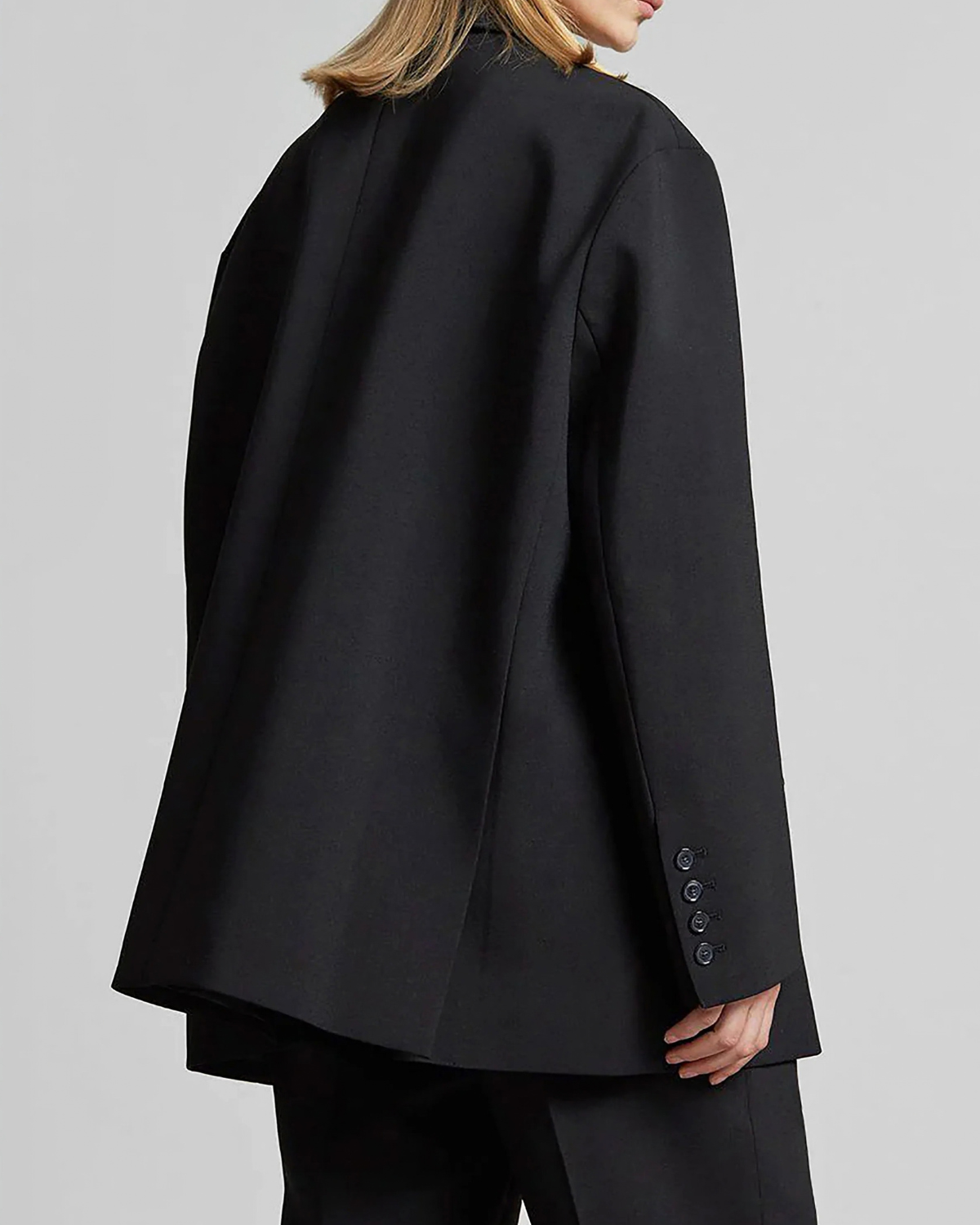 Qara Klassik Oversize Pencək - Image 2