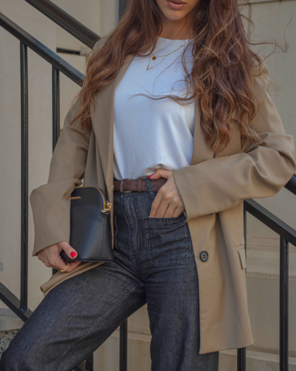 Vizon Rəng Oversize Pencək